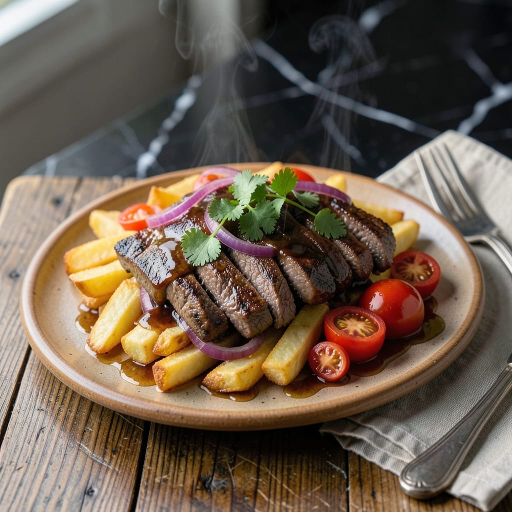 Lomo Saltado Recipe: Peruvian Stir-Fry with Beef and Fries Lomo Saltado Recipe: Peruvian Stir-Fry with Beef and Fries
