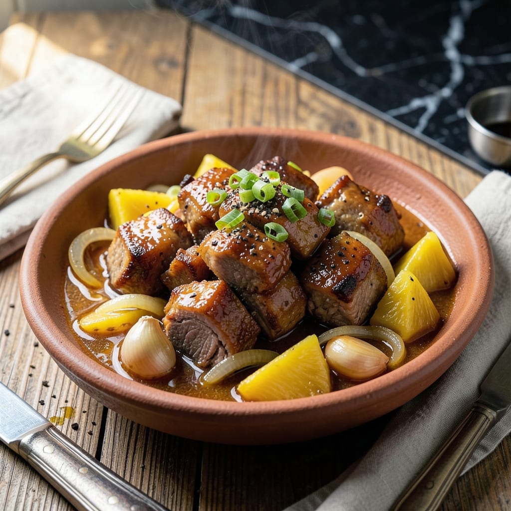 Pork Estofado Recipe With Pineapple Juice: Filipino-Style Sweet and Tangy Stew Pork Estofado Recipe With Pineapple Juice: Filipino-Style Sweet and Tangy Stew