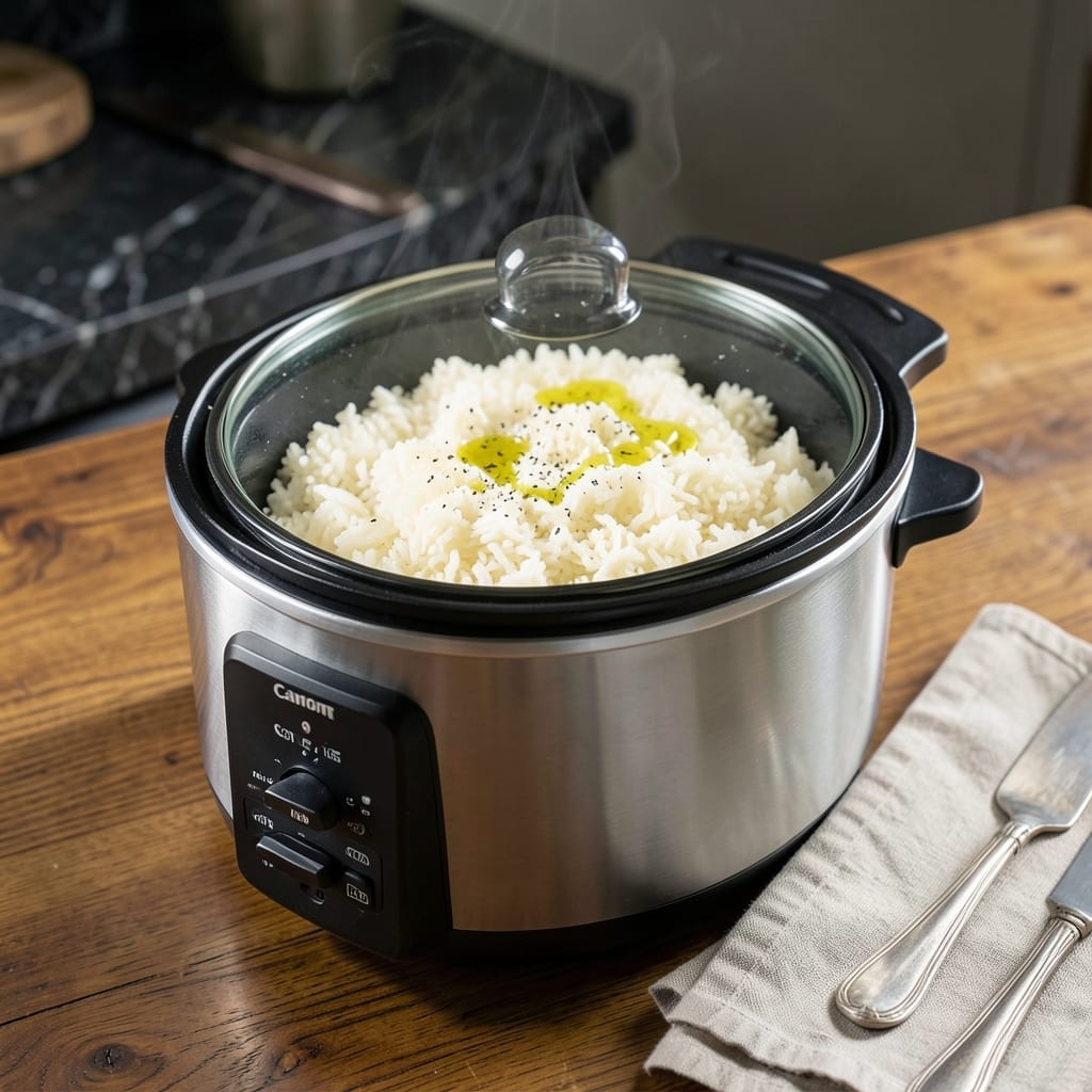 Plain Rice Recipe in Cooker: Fluffy Grains With Zero Effort Plain Rice Recipe in Cooker: Fluffy Grains With Zero Effort