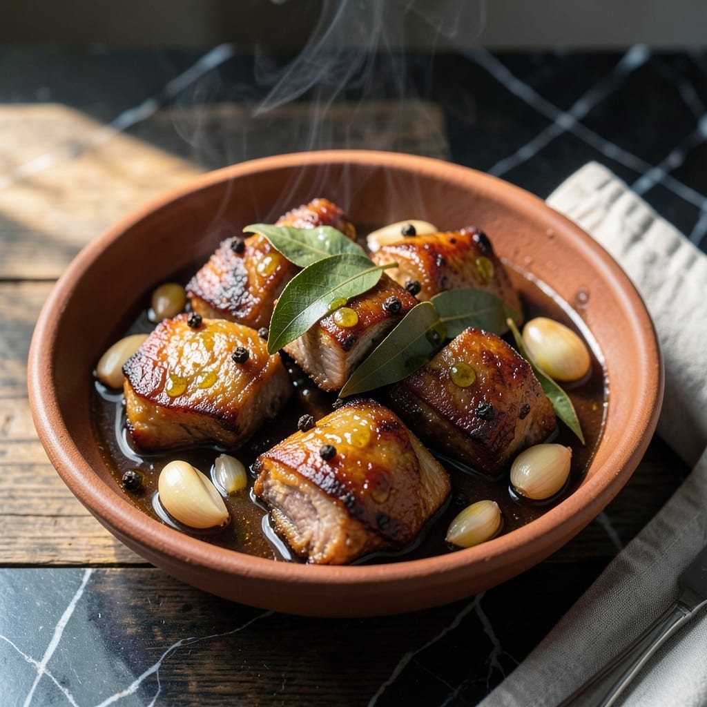 Pork Recipe Filipino Style: Adobo-Braised Pork With Garlic and Soy