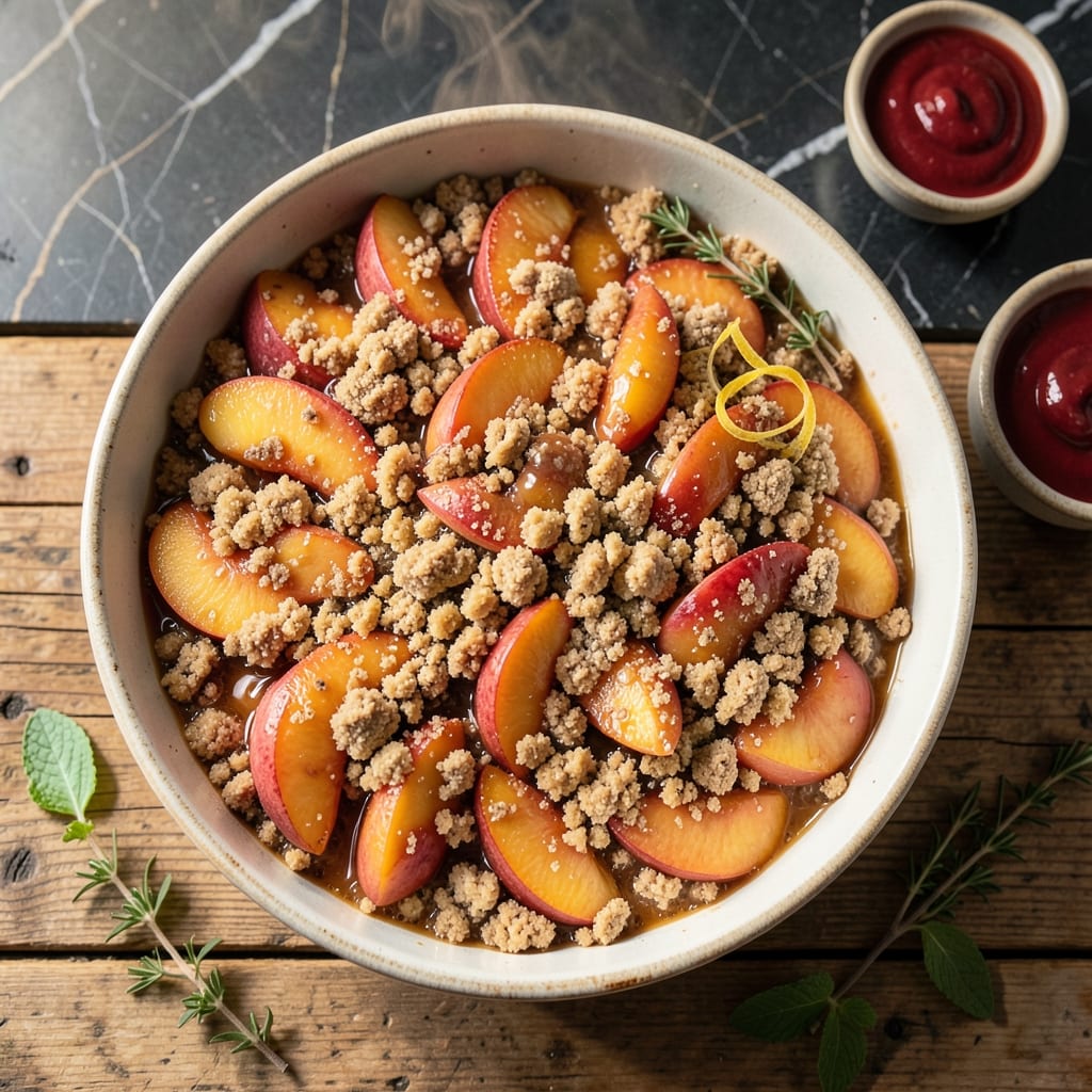 Peach Crumble Recipe Without Oats: Buttery Almond Flour Topping