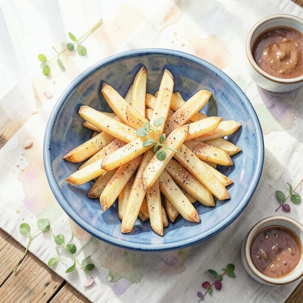 Recipe for Seasoned French Fries: Double-Crisp Oven Method