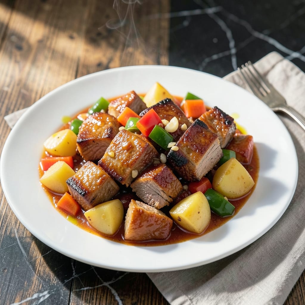 Pork Menudo Recipe Without Raisins: Savory Tomato Stew With Tender Pork