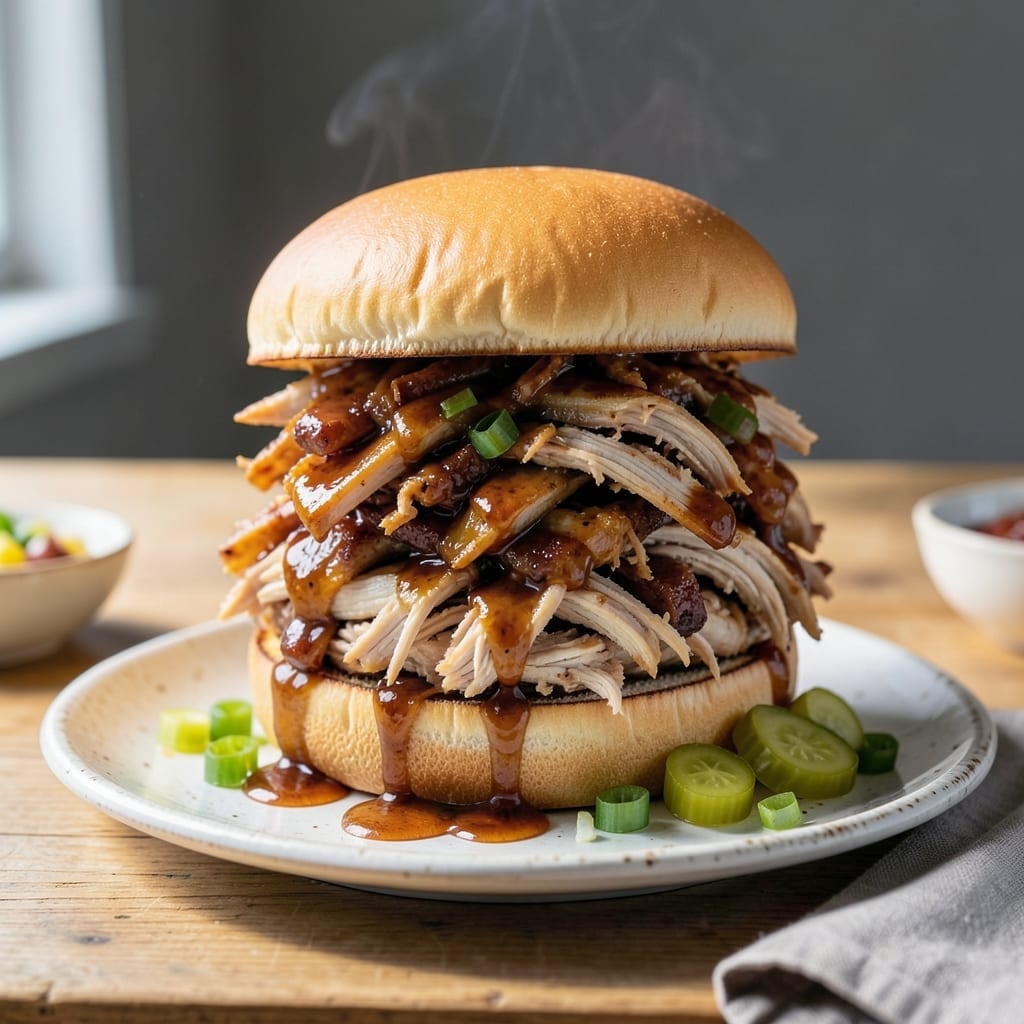 BBQ Chicken Sandwich Recipe Pulled: Smoky Shredded Goodness on a Bun