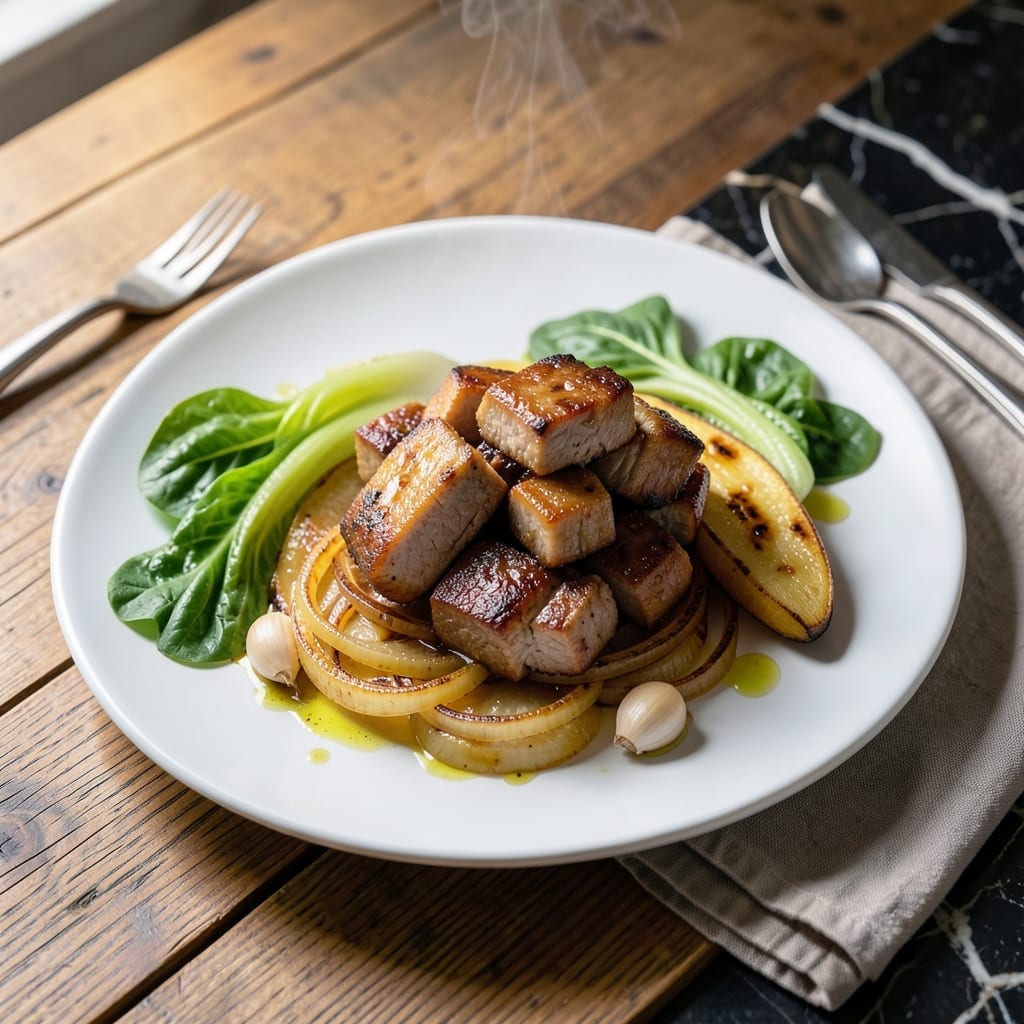 Pork Pastel Recipe Filipino Style: Tender Meat with Sweet Plantains and Pechay