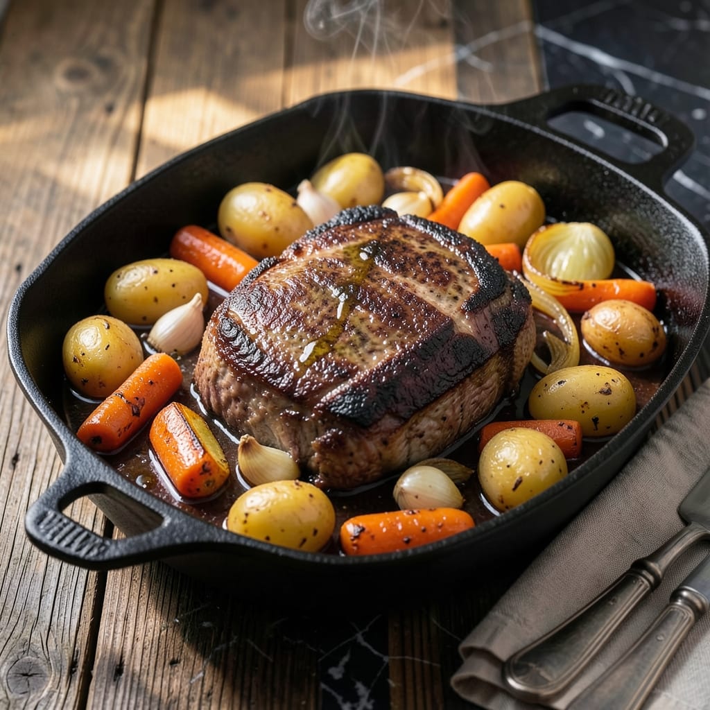 Pot Roast Recipe in Roasting Pan: Melt-in-Your-Mouth Braised Beef
