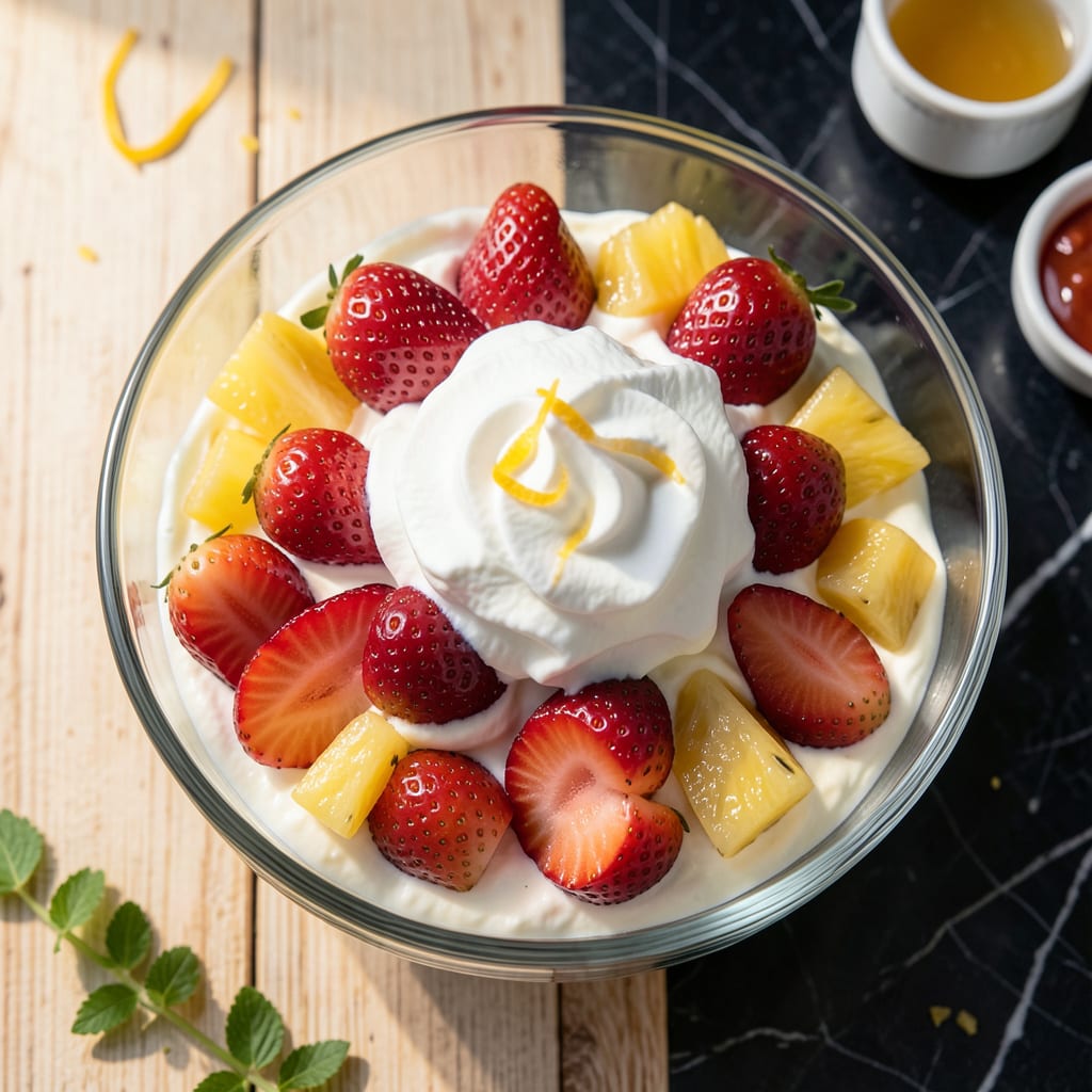 Complete Fruit Salad Recipe With Cool Whip and Cream Cheese: Light and Creamy Summer Delight overview image