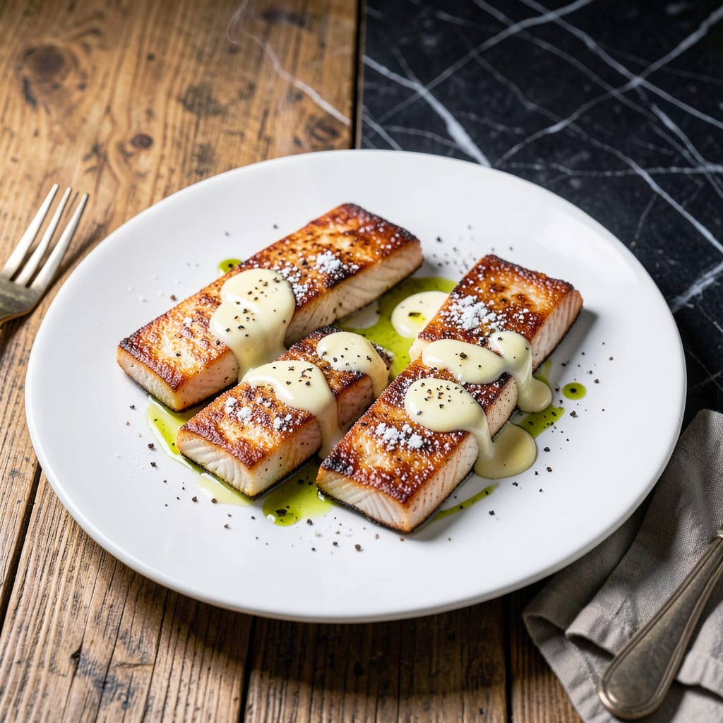 Visual representation of gordon ramsay halibut recipe