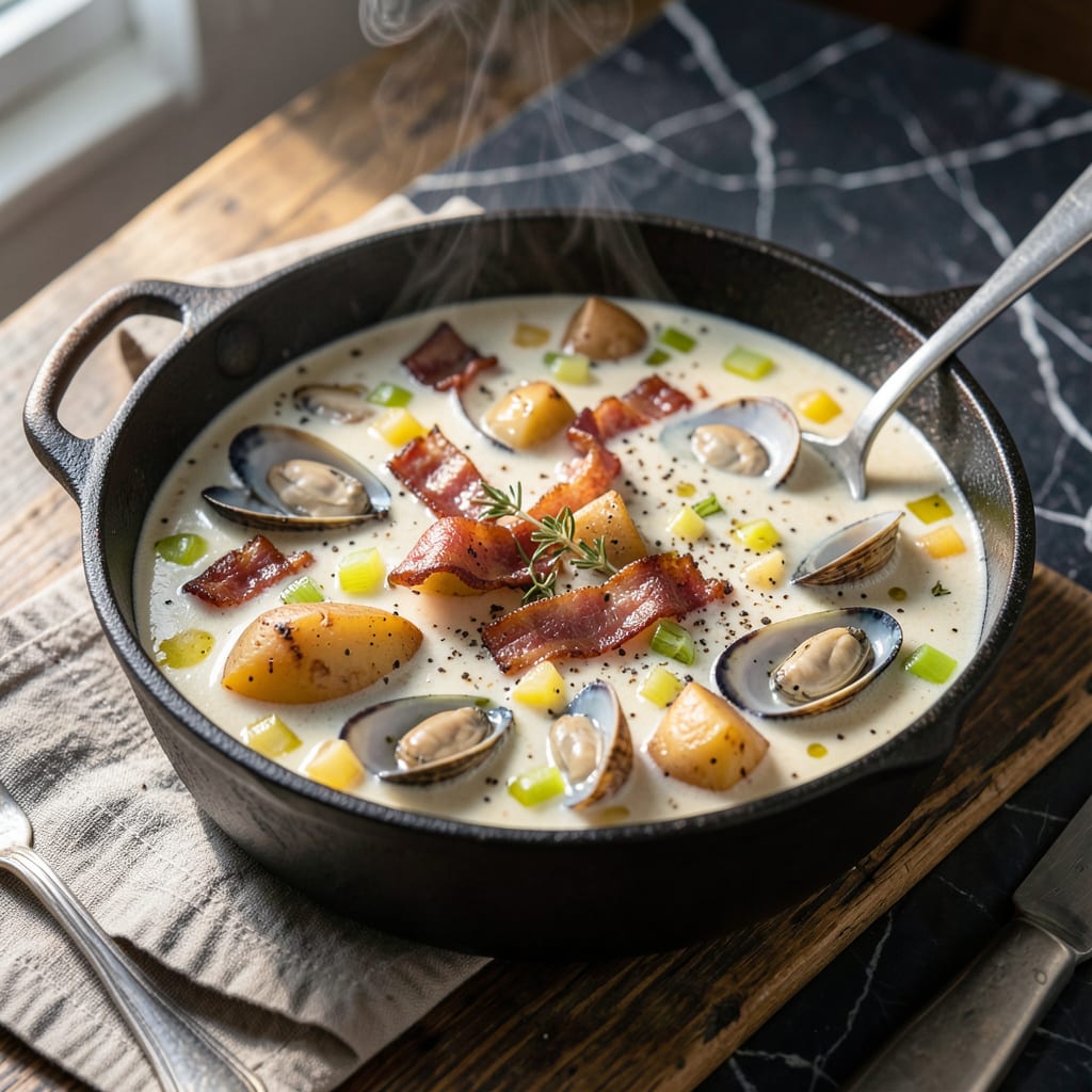 Gracie's Sea Hag Clam Chowder Recipe: New England Creaminess With Ocean Depth detailed visual guide