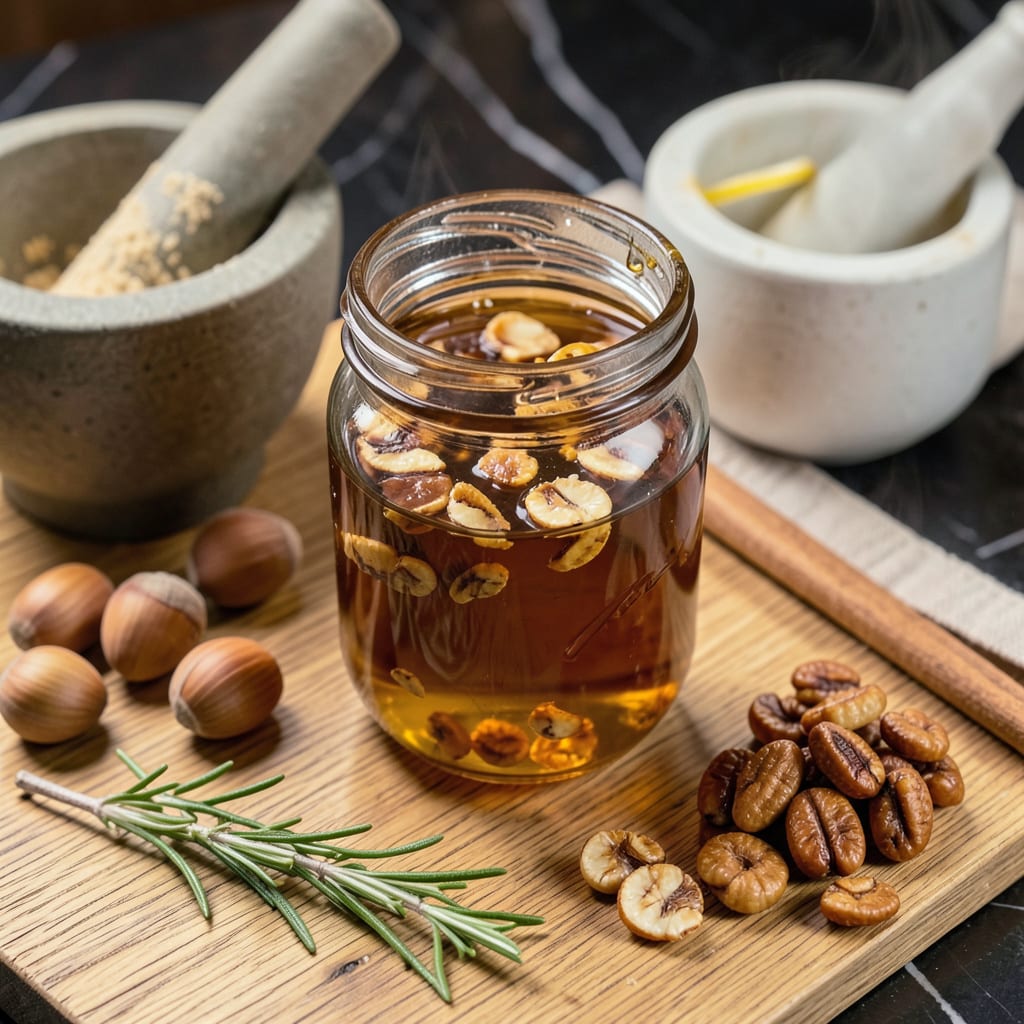 Visual representation of hazelnut extract recipe