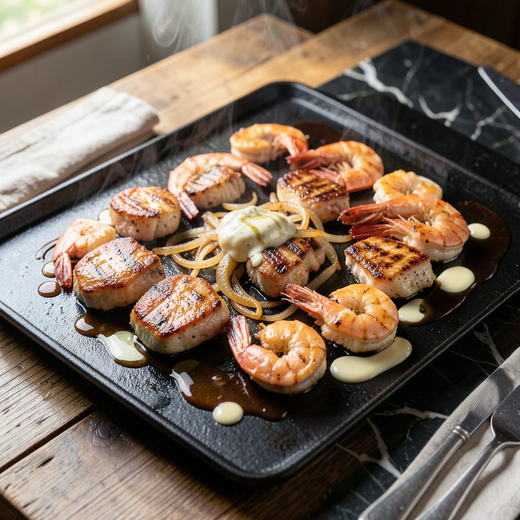 Hibachi Recipe Chicken and Shrimp: Sizzling Teppanyaki Style Feast illustration with key details