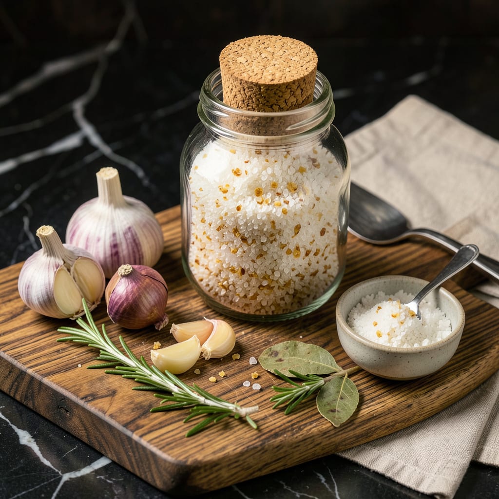 Complete Homemade Garlic Salt Recipe: Easy 2 Ingredient Seasoning in Minutes overview image