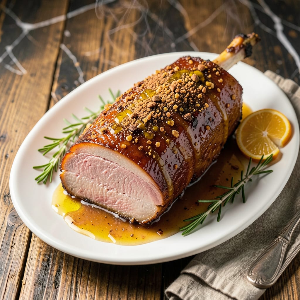 Honey Baked Ham Copy Cat Recipe: Sweet Glaze and Juicy Slices illustration with key details