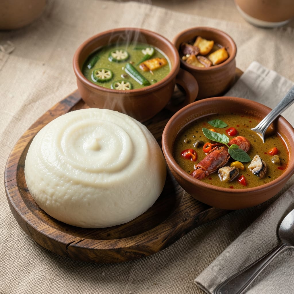 Visual representation of how to make fufu recipe