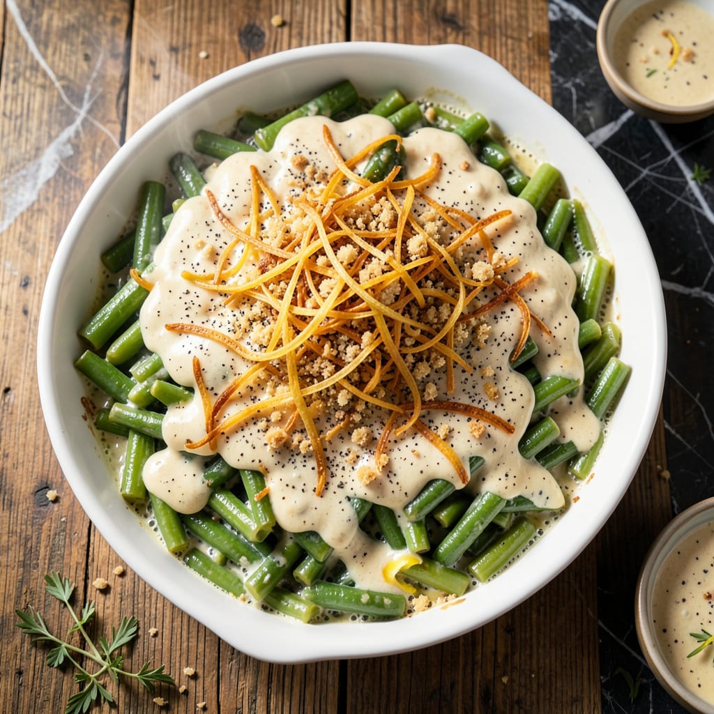 Complete Ina Garten Green Bean Casserole Recipe: Classic Creamy Layers With Crispy Onions overview image