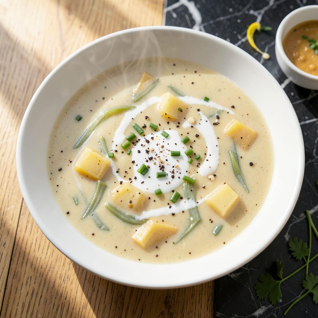 ina garten potato leek soup recipe example with annotations