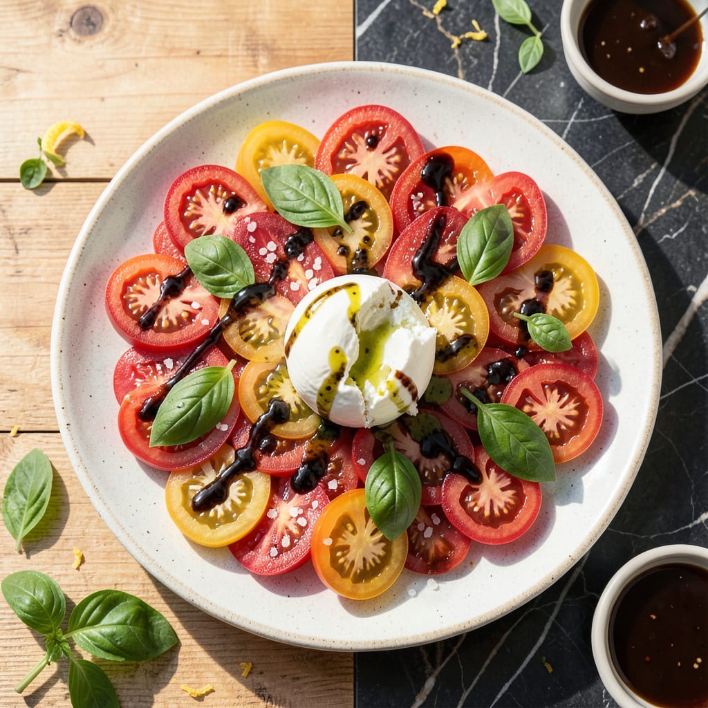 Jamie Oliver’s Burrata Salad Recipe: Creamy Centerpiece With Garden-Fresh Elegance