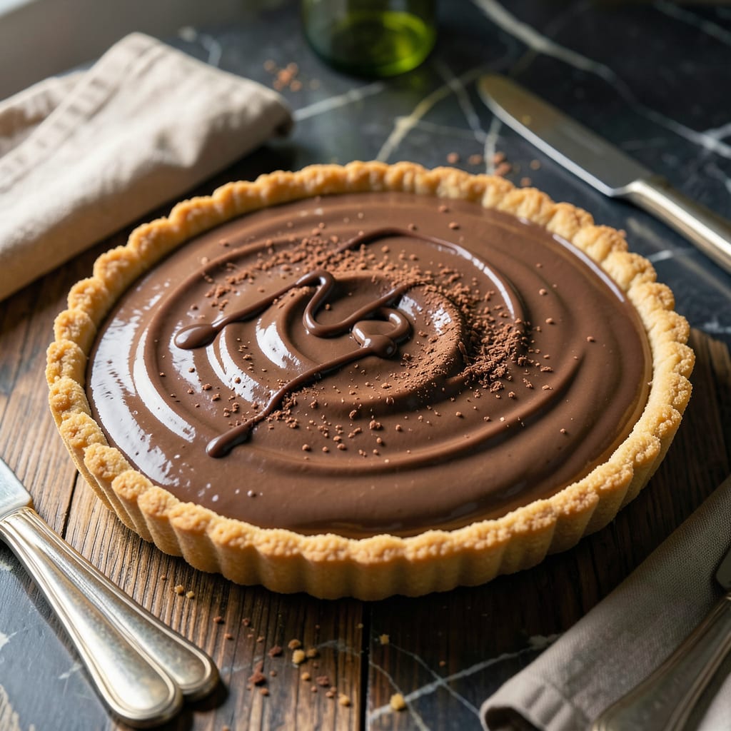 jello cook and serve chocolate pudding pie recipe on box illustration with key details