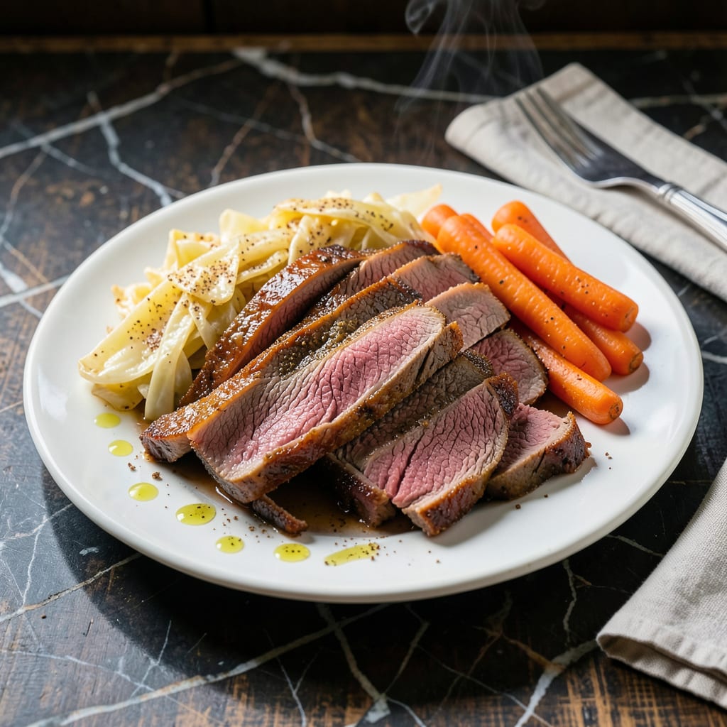 Jewish Deli Corned Beef Recipe: Slow Cured and Spice Rubbed Tradition example with annotations