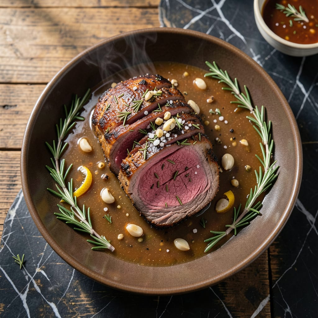 Visual representation of julia child prime rib recipe