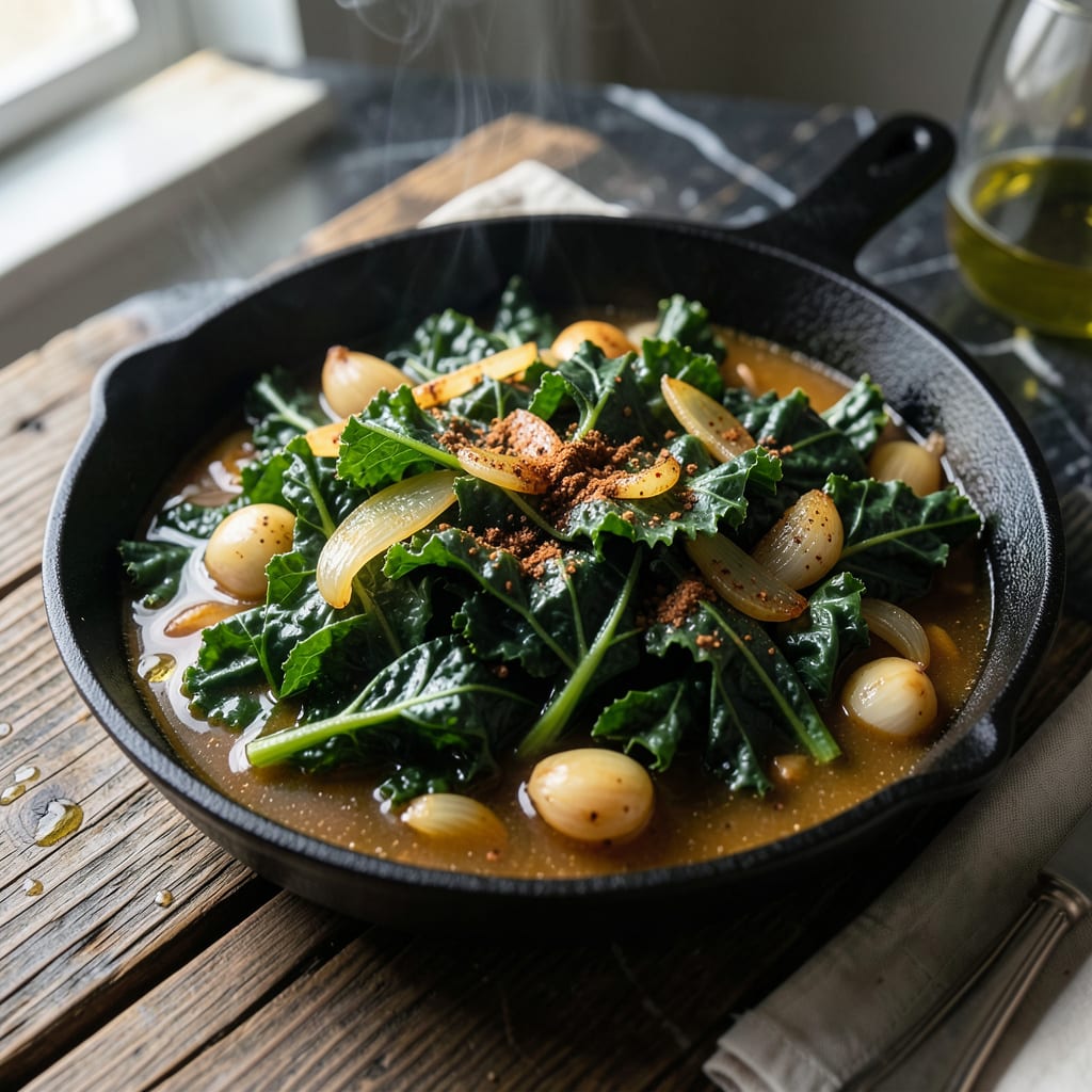 Visual representation of Kale Greens Recipe Southern: Smoky Ham Hock Tradition