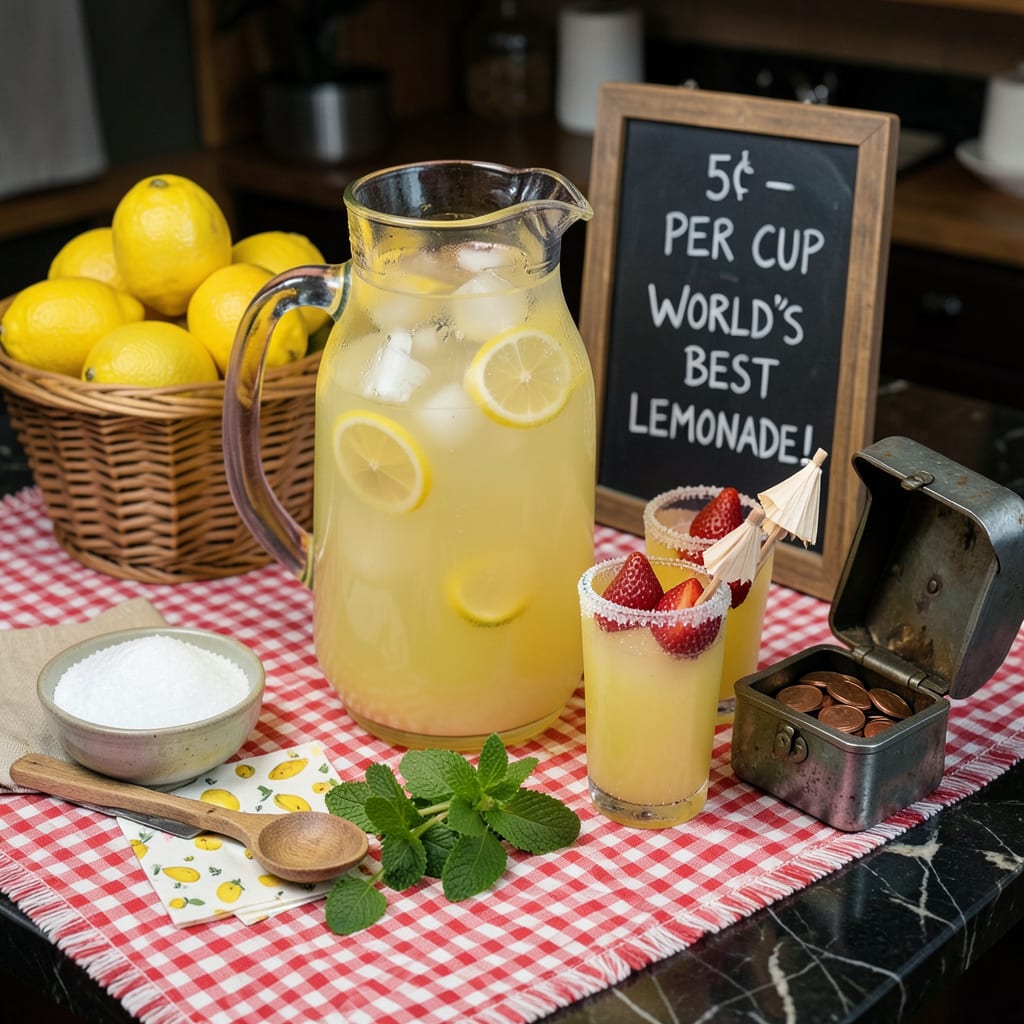 Lemonade Stand Game Best Recipe: High Profit Mix for Virtual Success illustration with key details
