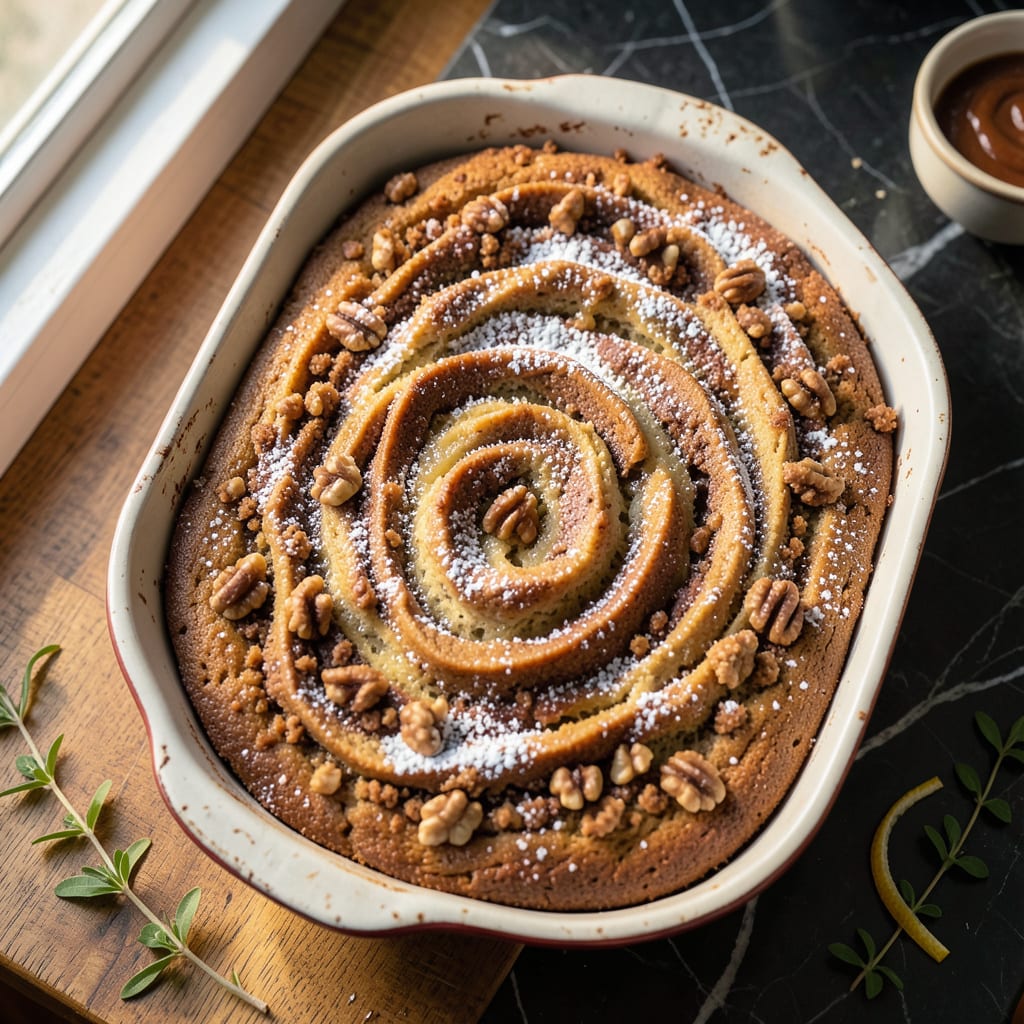 Long John Coffee Cake Recipe: Buttery Layers with Cinnamon Swirls example with annotations