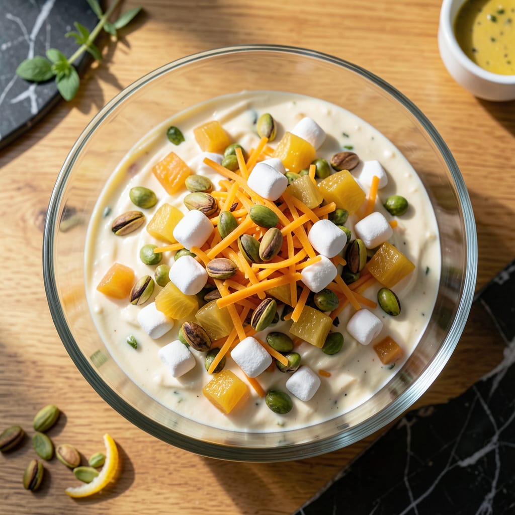 Luby’s Pistachio Salad Recipe: Nostalgic Creamy Crunch with Marshmallows