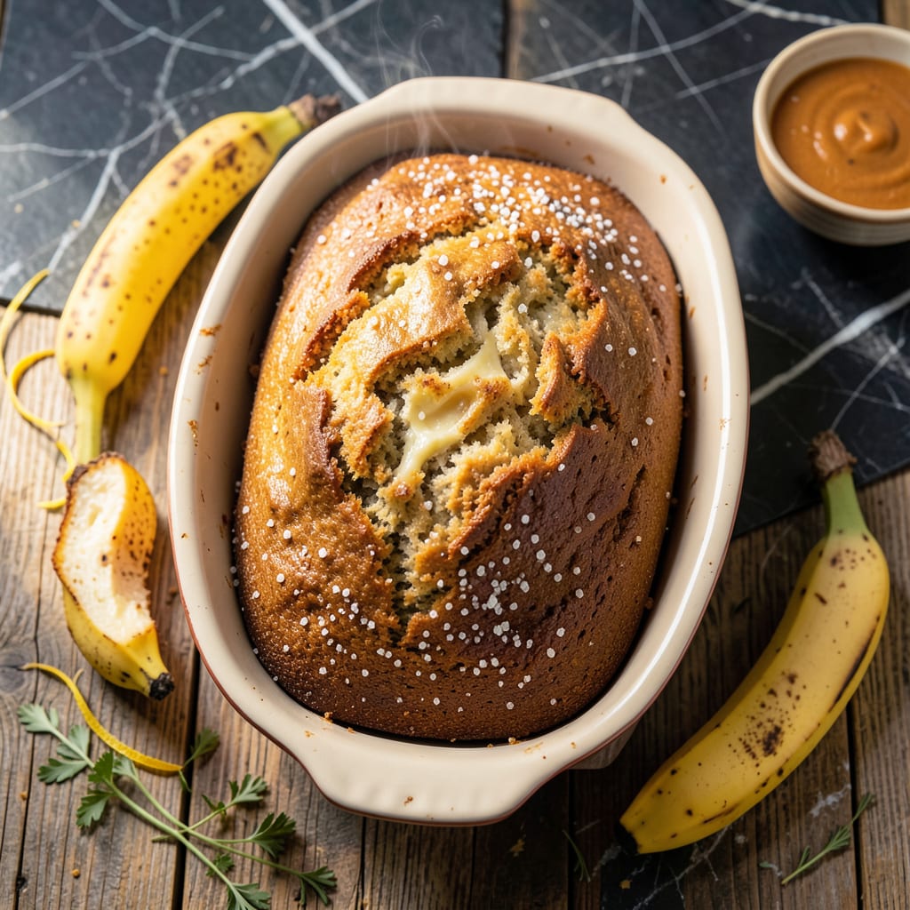 Martha Stewart Banana Bread Recipe: Moist Loaf with Walnut Crunch example with annotations