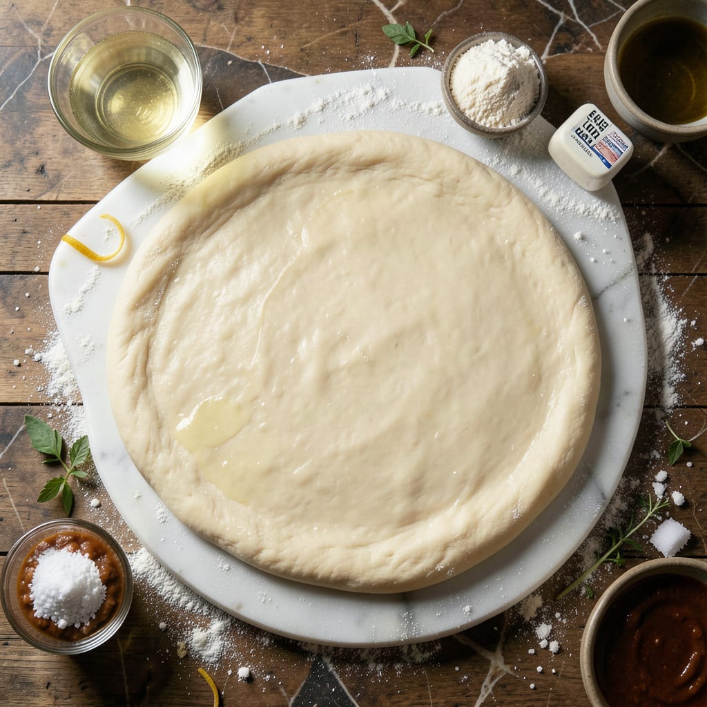 Martha Stewart Pizza Dough Recipe: No Fail Crust for Perfect Pies illustration with key details