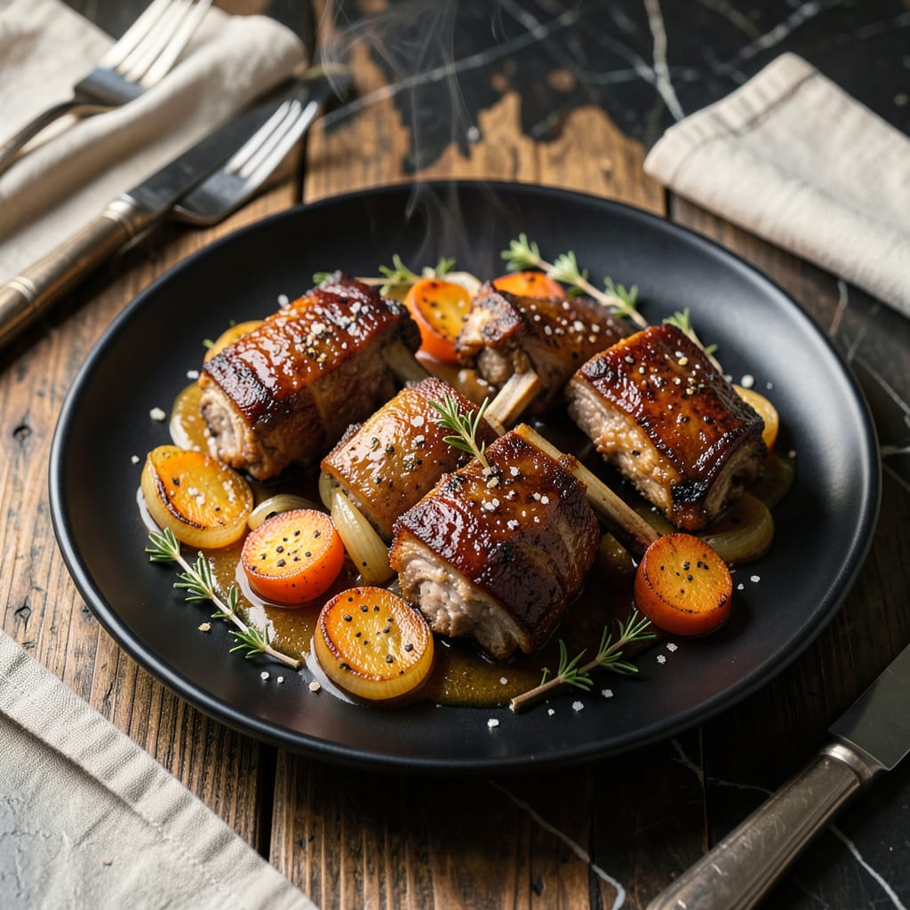 masterchef beef short ribs recipe example with annotations
