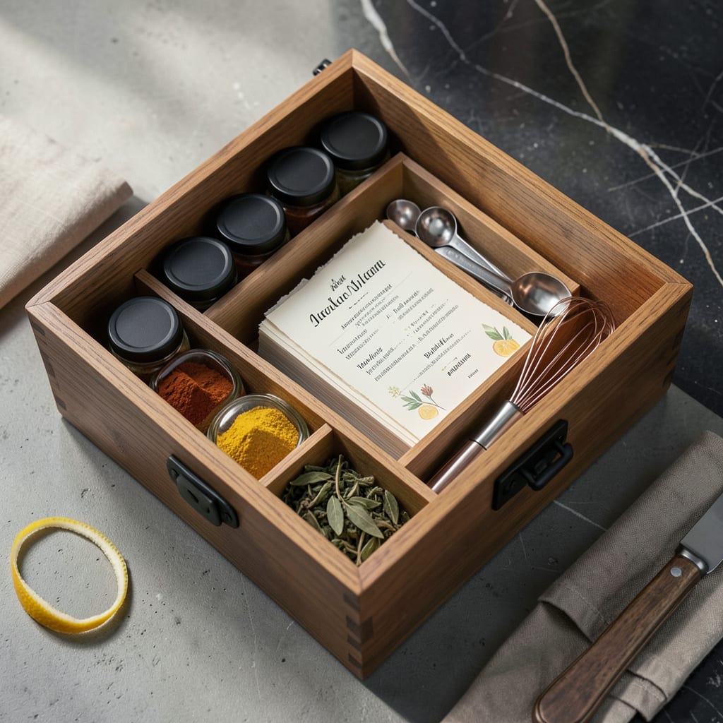 Comprehensive Modern Recipe Box: Digital and Physical Solutions for Organized Cooking visual reference