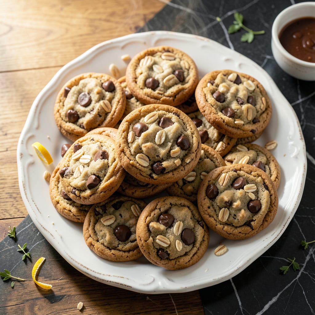 Nestle Toll House Oatmeal Chocolate Chip Cookies Recipe: Chewy Edges With Melty Pockets example with annotations
