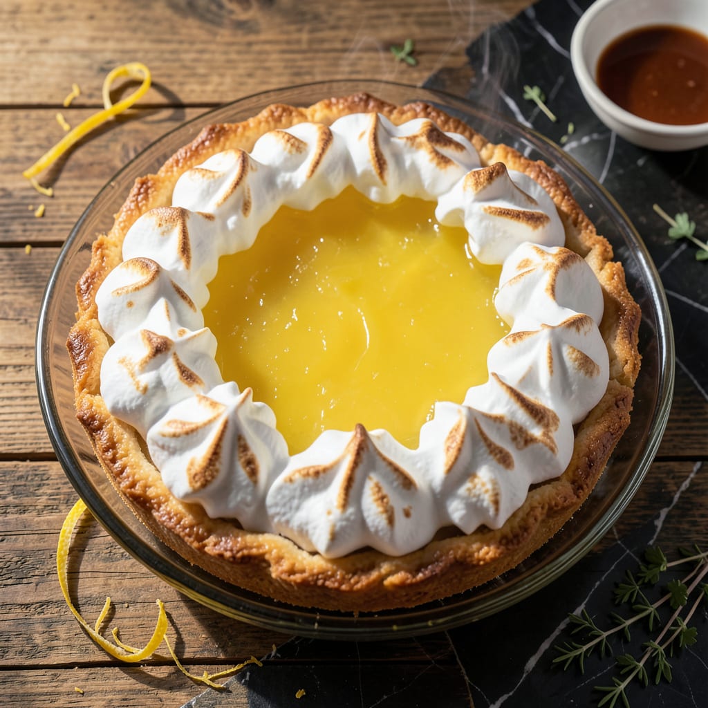 Visual representation of Original Jello Lemon Meringue Pie Recipe: Zesty Citrus Cloud Topping