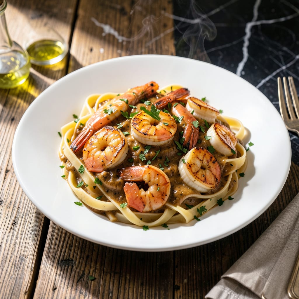 Pasta Mardi Gras Pappadeaux Recipe: Cajun Spiced Seafood Celebration detailed visual guide