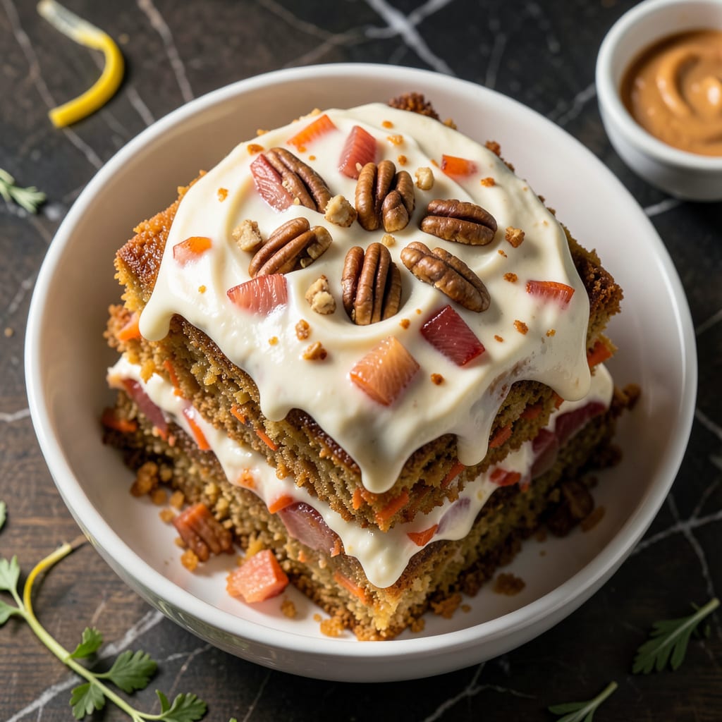 Paula Deen's Carrot Cake Recipe: Classic Southern Layers with Cream Cheese Frosting example with annotations