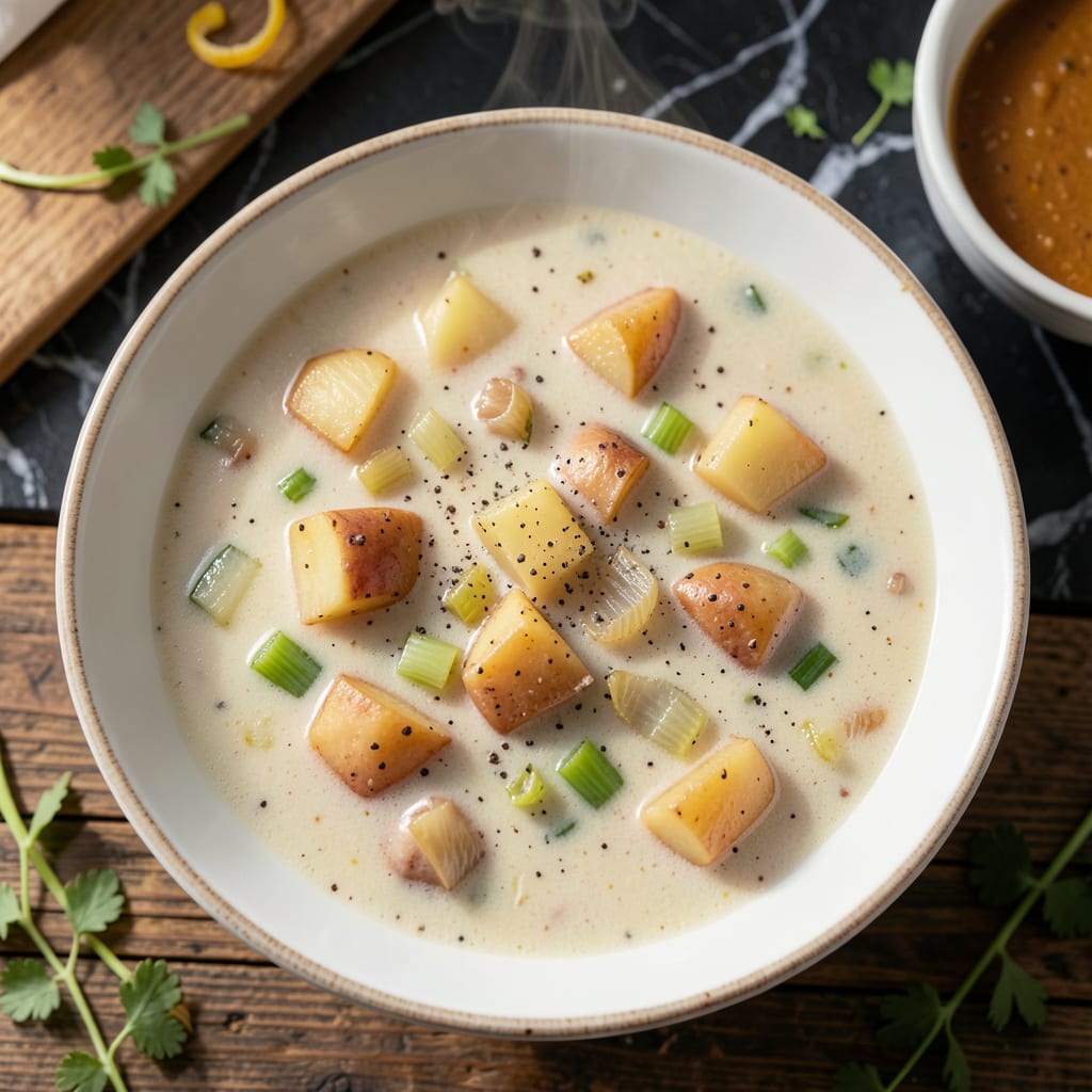 Paula Deen's Potato Soup Recipe: Velvety Southern Comfort Bowl example with annotations