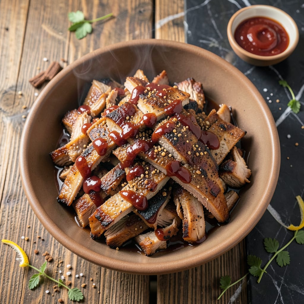 Visual representation of Paula Deen's Pulled Pork Recipe: Slow Smoked Southern Tradition