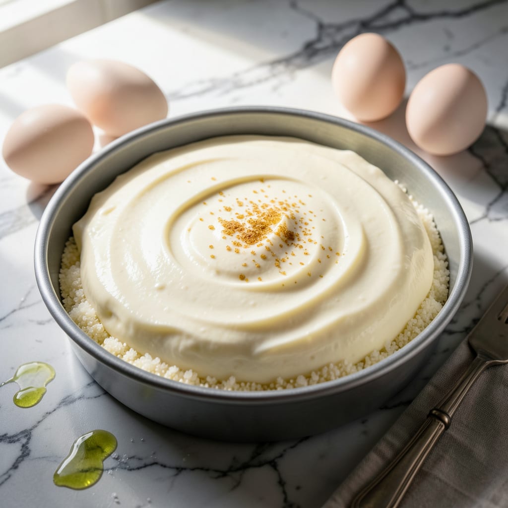 Philadelphia Cheesecake Filling Recipe: Ultra Smooth Cream Cheese Base example with annotations