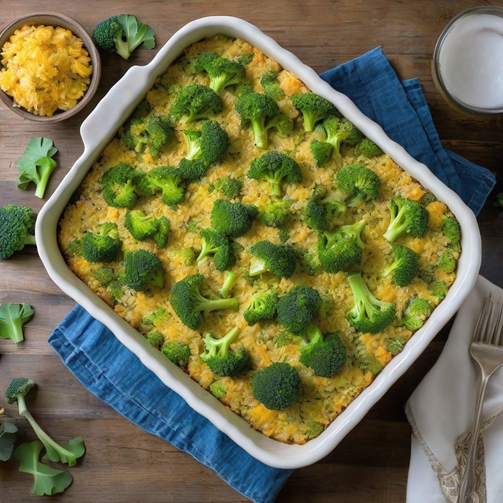piccadilly broccoli rice casserole recipe example with annotations