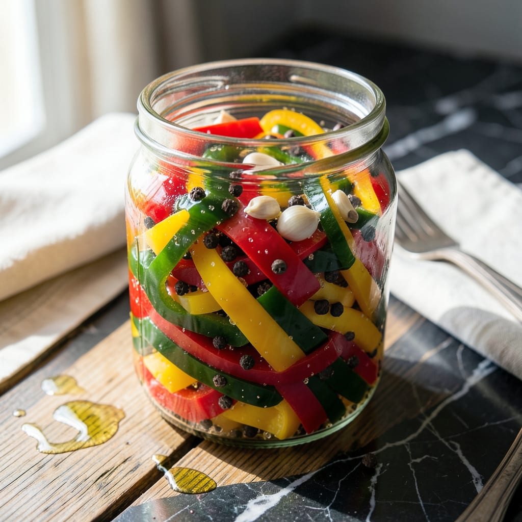 Visual representation of Pickled Bell Peppers Recipe: Tangy Crunch for Sandwiches and Snacks