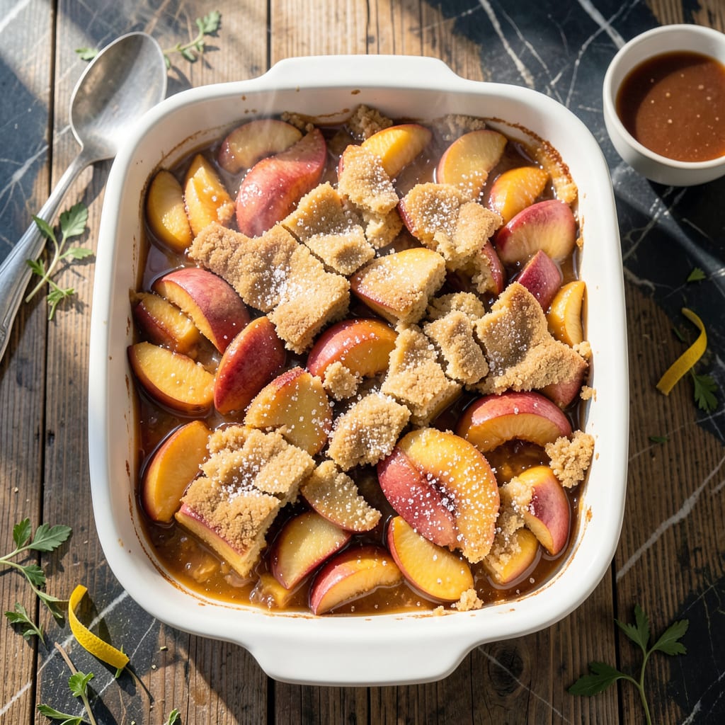 Pioneer Woman Peach Cobbler Recipe: Buttery Biscuit Topping Over Sweet Peaches detailed visual guide