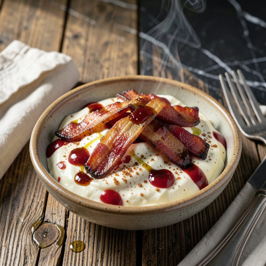 Rafferty's Hot Bacon Dressing Recipe: Smoky Tang With Crispy Bits example with annotations