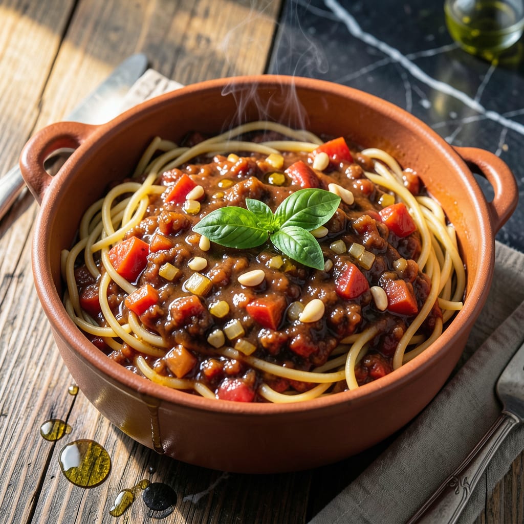 Ragu Spaghetti Sauce Recipe: Rich Tomato and Herb Simmered Depth illustration with key details