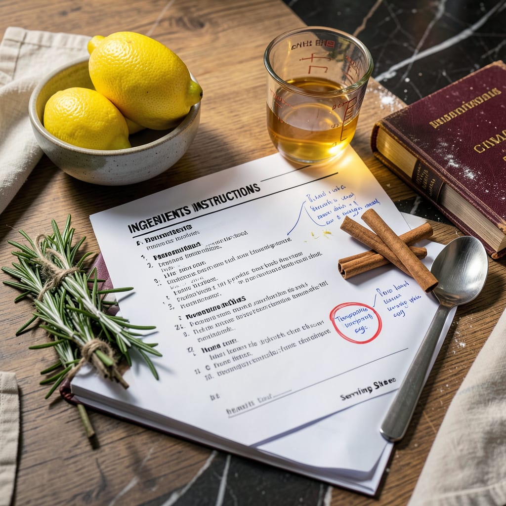 Reading a Recipe Worksheet: Step by Step Guide for Perfect Results example with annotations