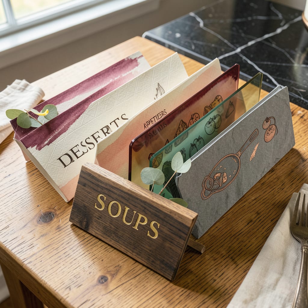 Recipe Book Dividers: Creative Ideas and DIY Solutions That Work illustration with key details