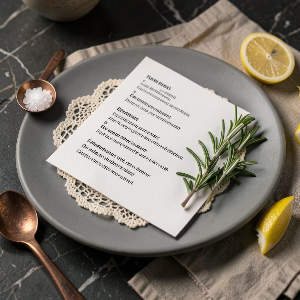 Visual representation of recipe card size