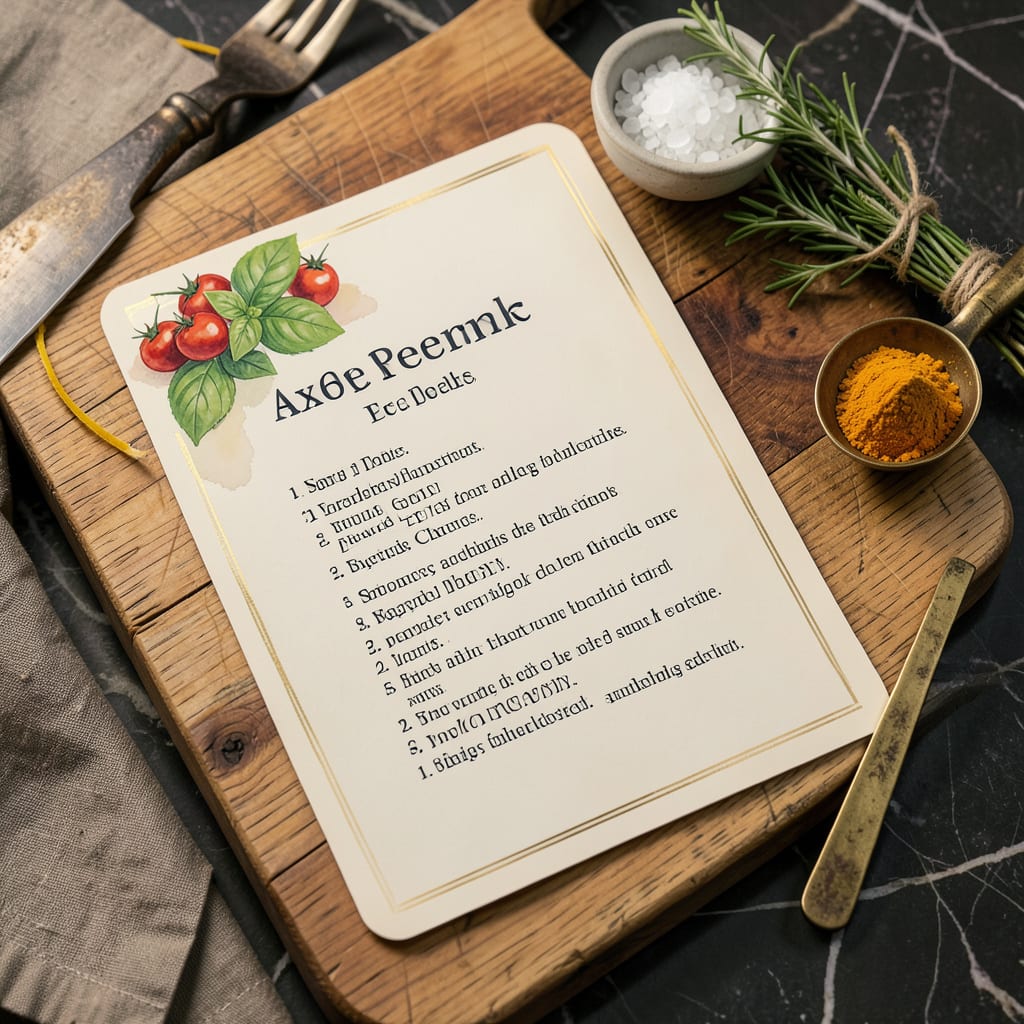 Recipe Cards 4 x 6: Free Printable Templates and Design Tips example with annotations