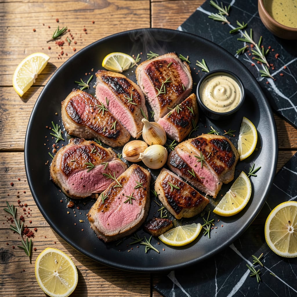 Recipe for Air Fryer Lamb Chops: Herb Crusted and Juicy in 12 Minutes example with annotations