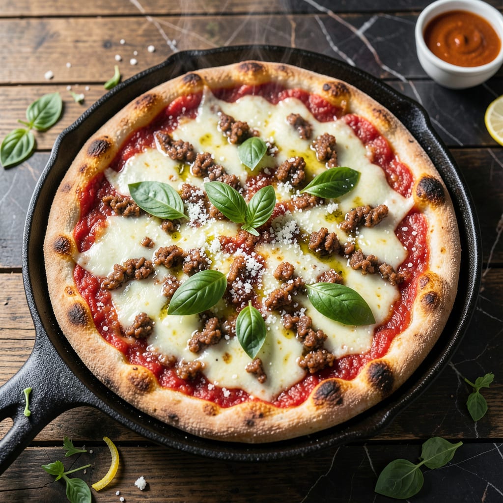 Comprehensive Recipe For Deep Dish Pizza: Chicago Style Cheese Pull in Every Slice visual reference